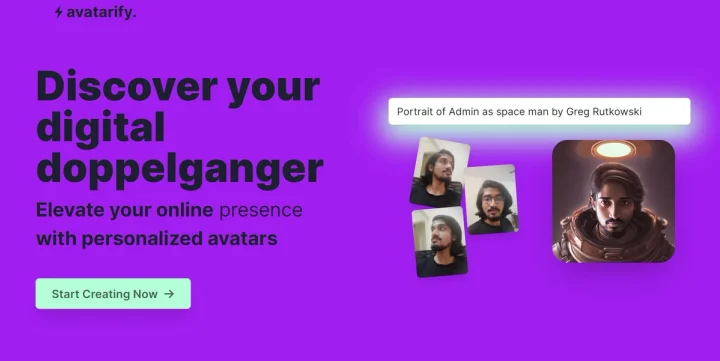 Screenshot of Avatarify website
