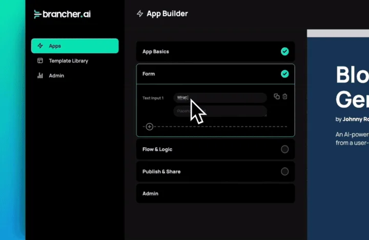 Screenshot of Brancher AI website