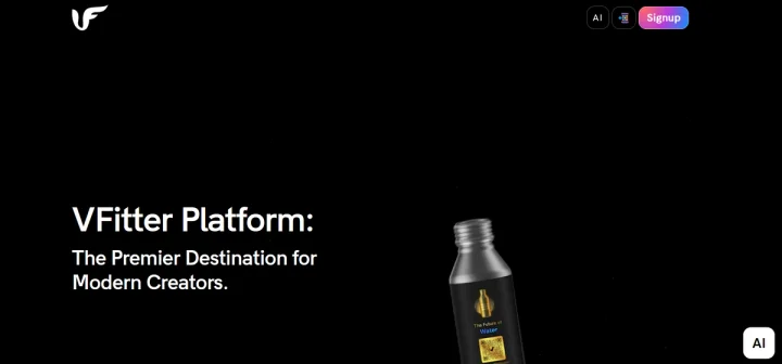 Screenshot of VFitter website