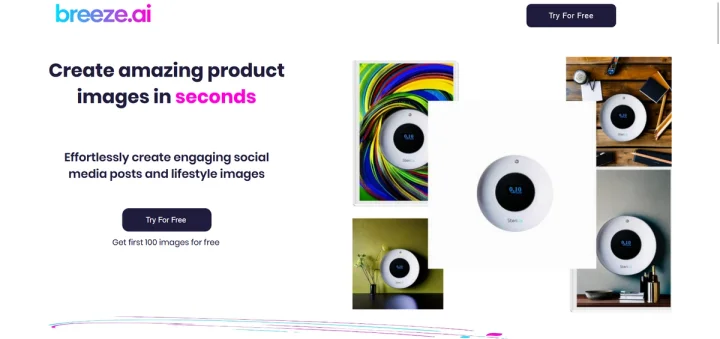 Screenshot of Breeze website