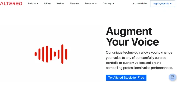Screenshot of Altered website