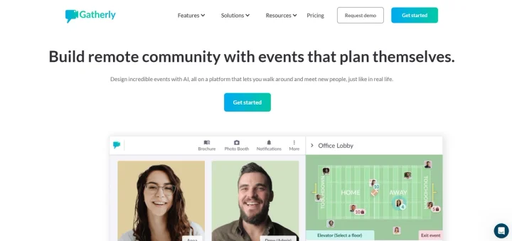 Screenshot of Gatherly AI website