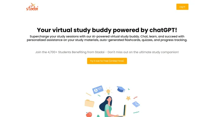 Screenshot of Stadai website