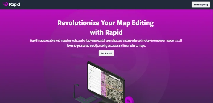 Screenshot of Rapideditor website