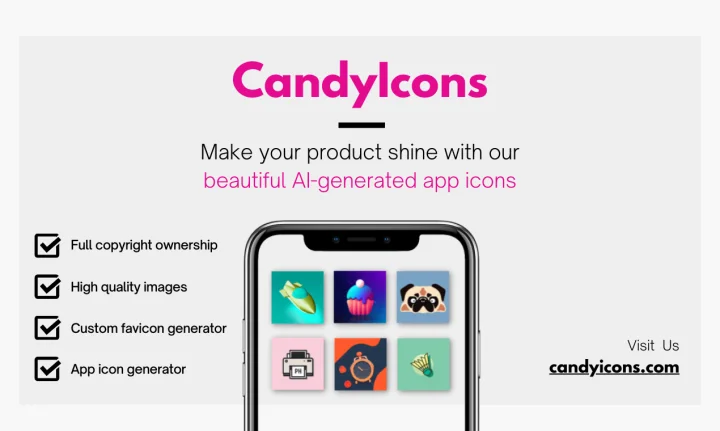 Screenshot of CandyIcons website