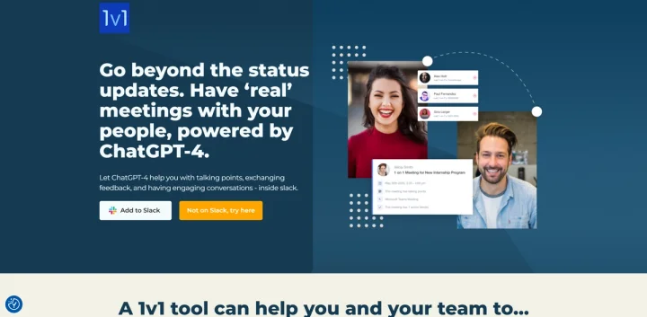 Screenshot of 1v1 website