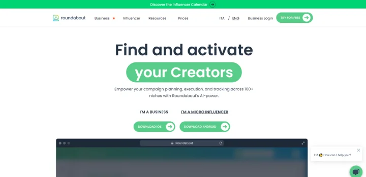 Screenshot of Roundabout website