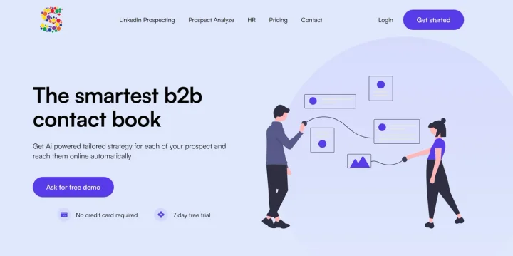 Screenshot of SalesMind AI website