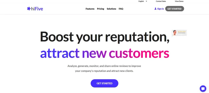 Screenshot of HiFive website