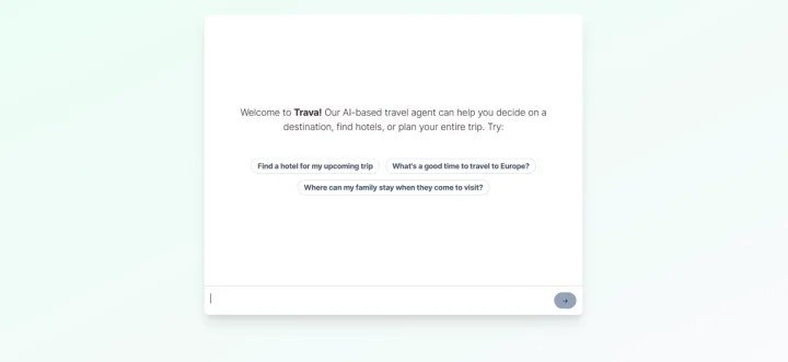 Screenshot of Trava website