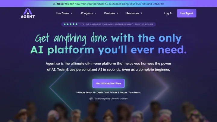 Screenshot of Agent.so website