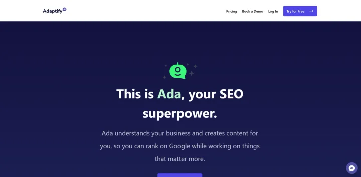 Screenshot of Adaptify website