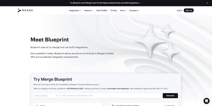 Screenshot of Merge website