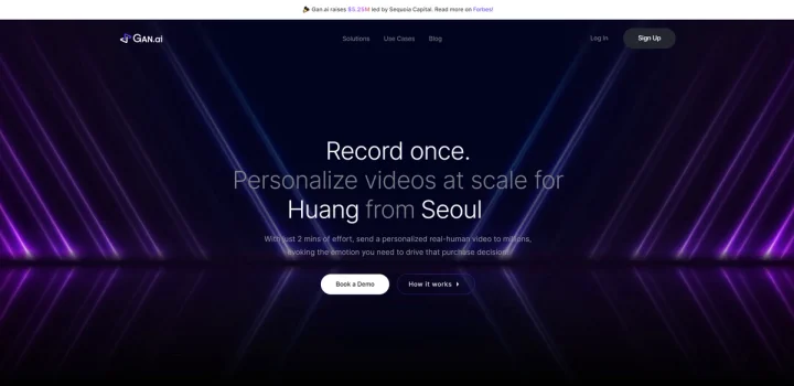 Screenshot of Gan AI website