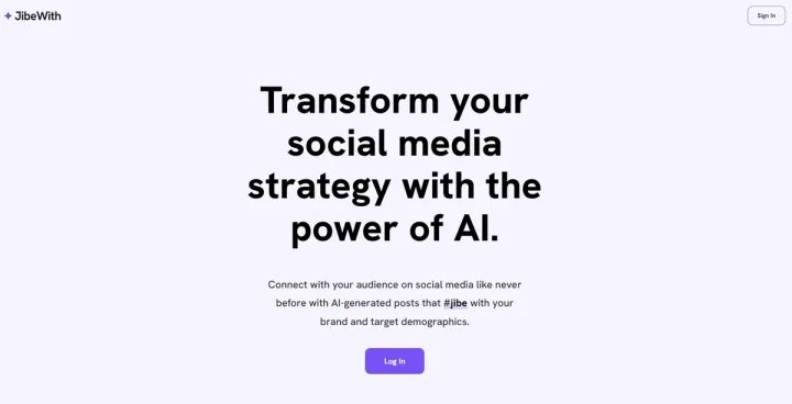 Screenshot of JibeWith website