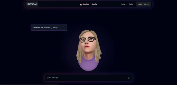 Screenshot of AI Matchmaker website
