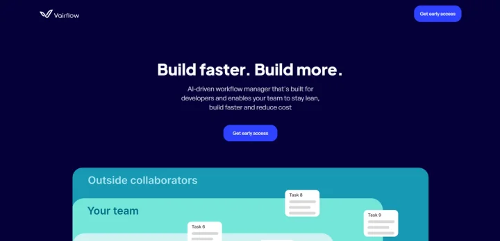 Screenshot of Vairflow website