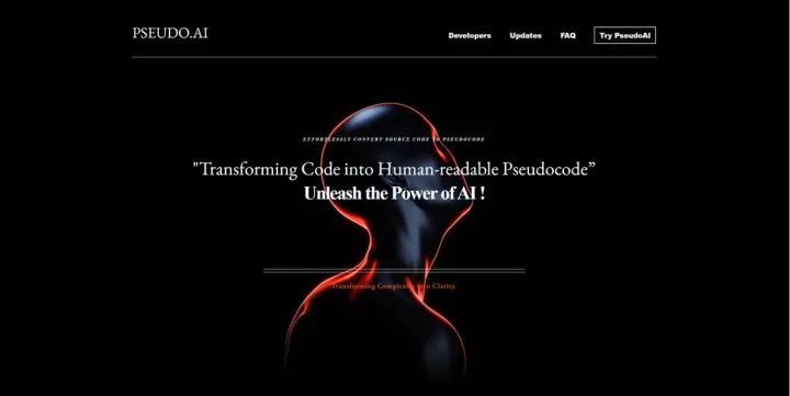 Screenshot of PSEUDO website