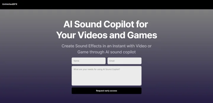 Screenshot of AI Sound Copilot website