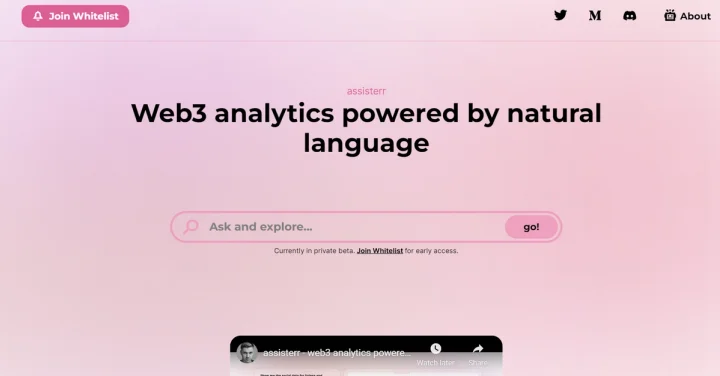 Screenshot of Assisterr website