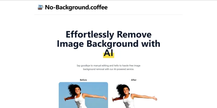 Screenshot of No-Background website