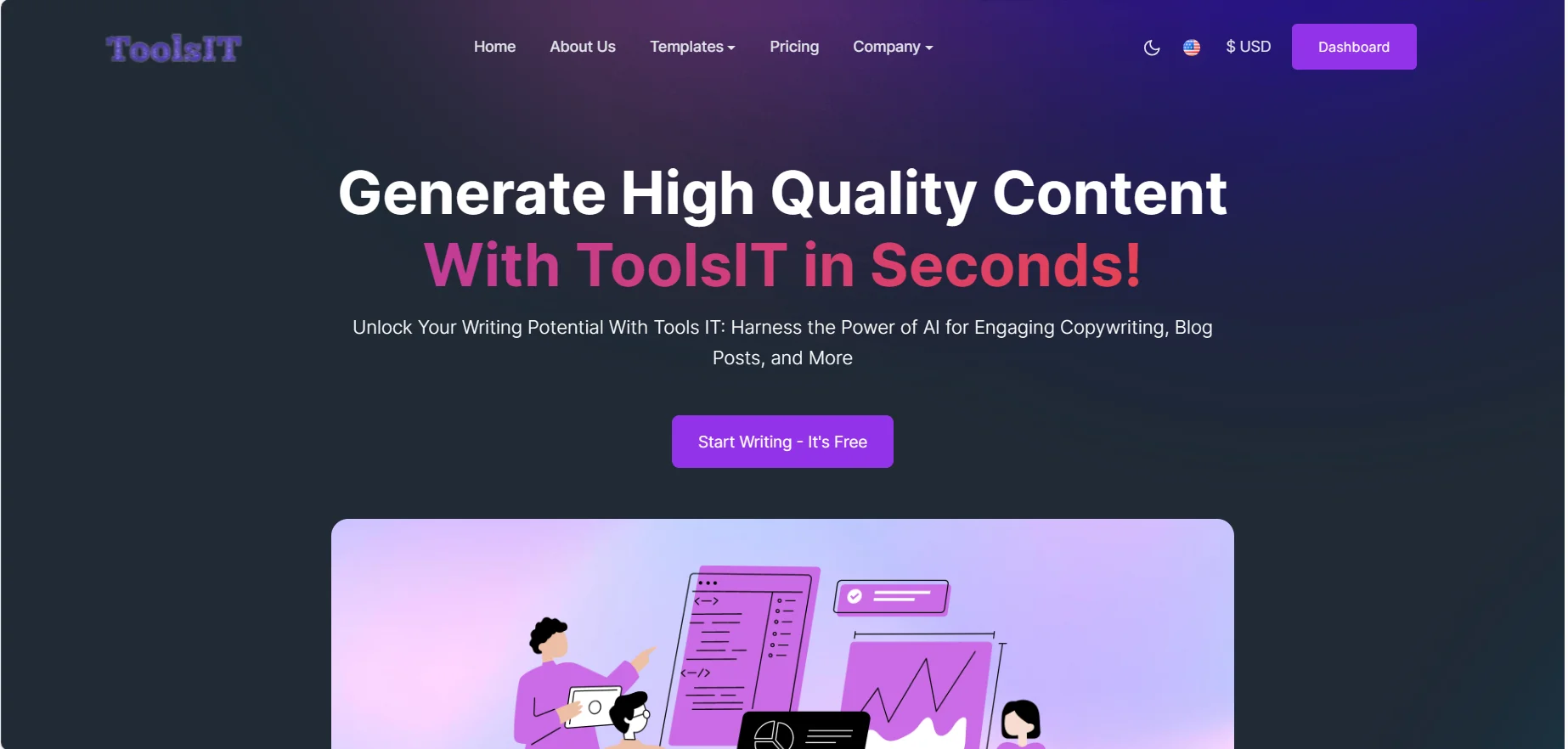Screenshot of ToolsIT website
