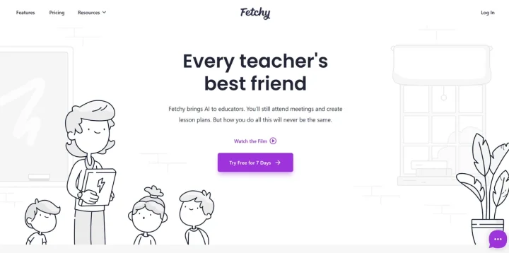 Screenshot of Fetchy website