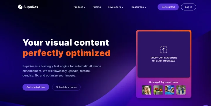 Screenshot of SupaRes website