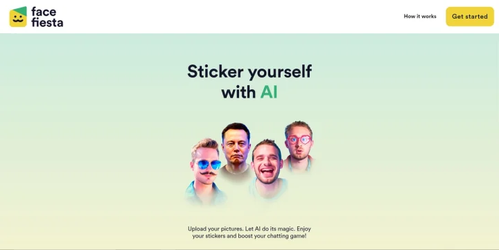 Screenshot of FaceFiesta.io website