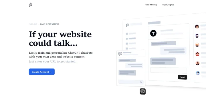 Screenshot of Pagelines website