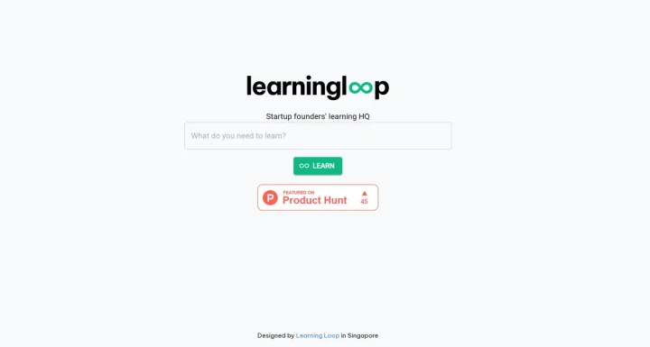 Screenshot of Learningloop website