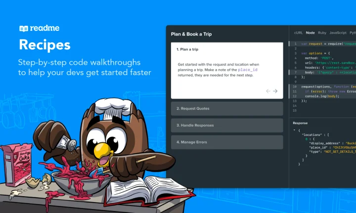 Screenshot of ReadMe website