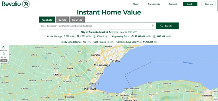 Screenshot of Revalio website