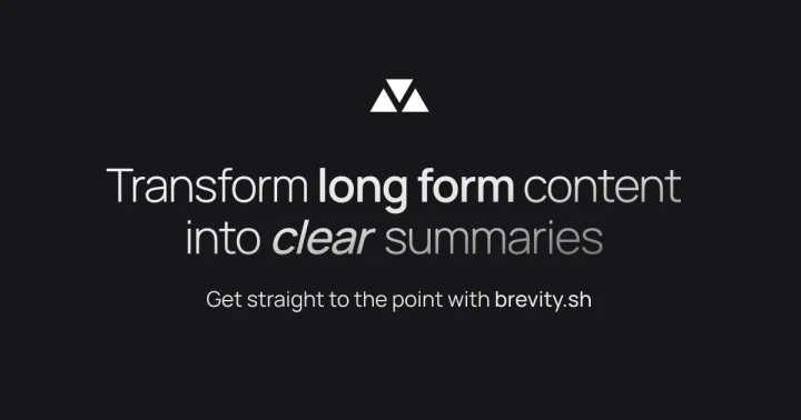Screenshot of Brevity website