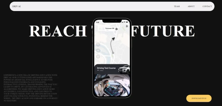 Screenshot of DRIV AI website