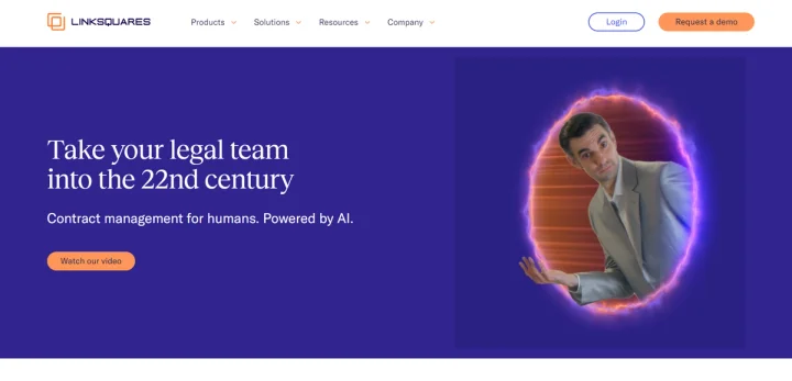 Screenshot of Linksquares website