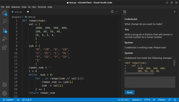 Screenshot of CodeAssist website