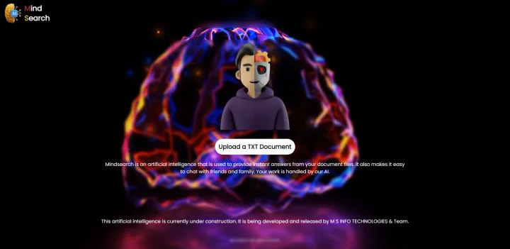 Screenshot of MindSearch website