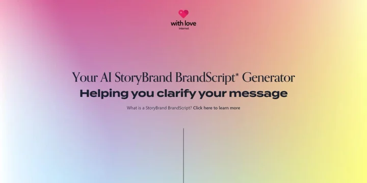 Screenshot of BrandScript Generator website