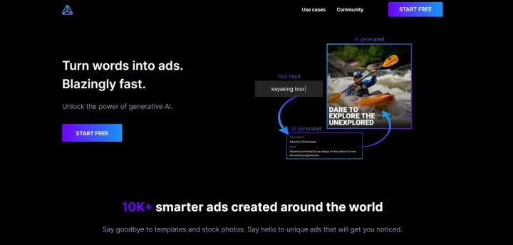 Screenshot of Adout.ai website