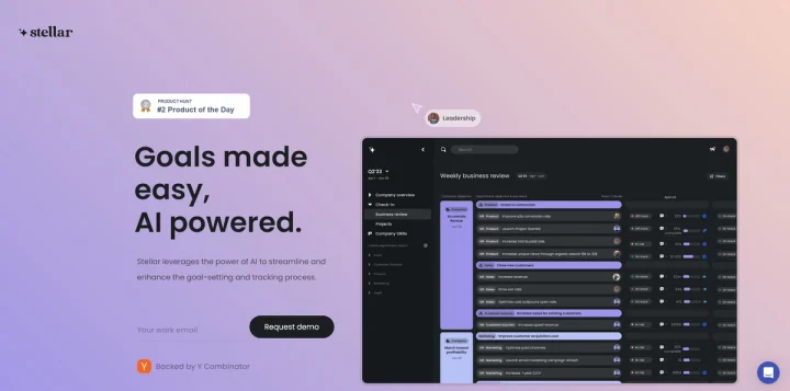 Screenshot of Stellar website