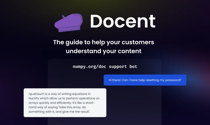Screenshot of Docent website