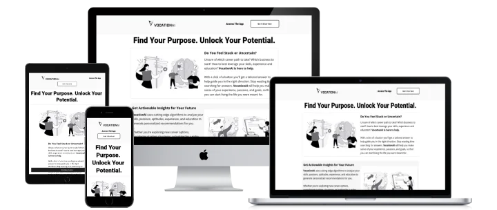 Screenshot of VocationAI website